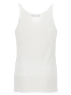 Ribbed tank top G8PA8TFU7AVW0800 DOLCE & GABBANA White