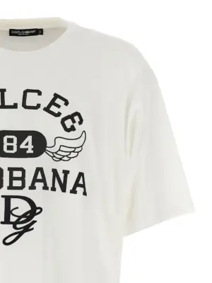 Logo print T-shirt Man DOLCE & GABBANA White/Black