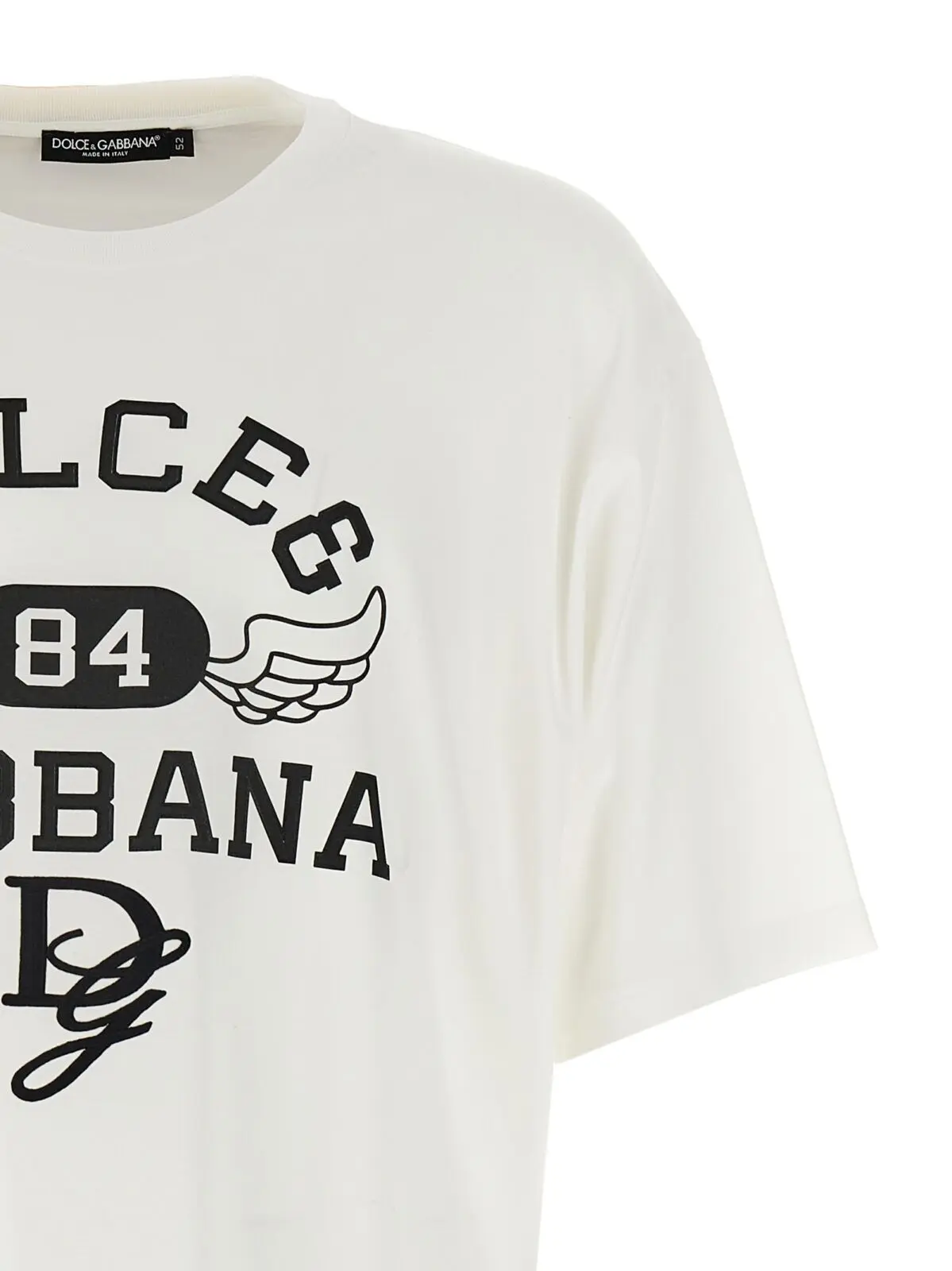 Футболка Dolce Gabbana Logo print Чорно-біла 3 Logo print T-shirt Man DOLCE & GABBANA White/Black