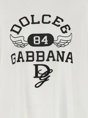 Logo print T-shirt 100% cotton DOLCE & GABBANA White/Black