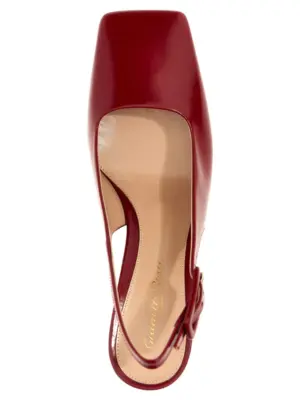'Ric' slingbacks 100% goat leather (Capra Hircus Hircus) GIANVITO ROSSI Red