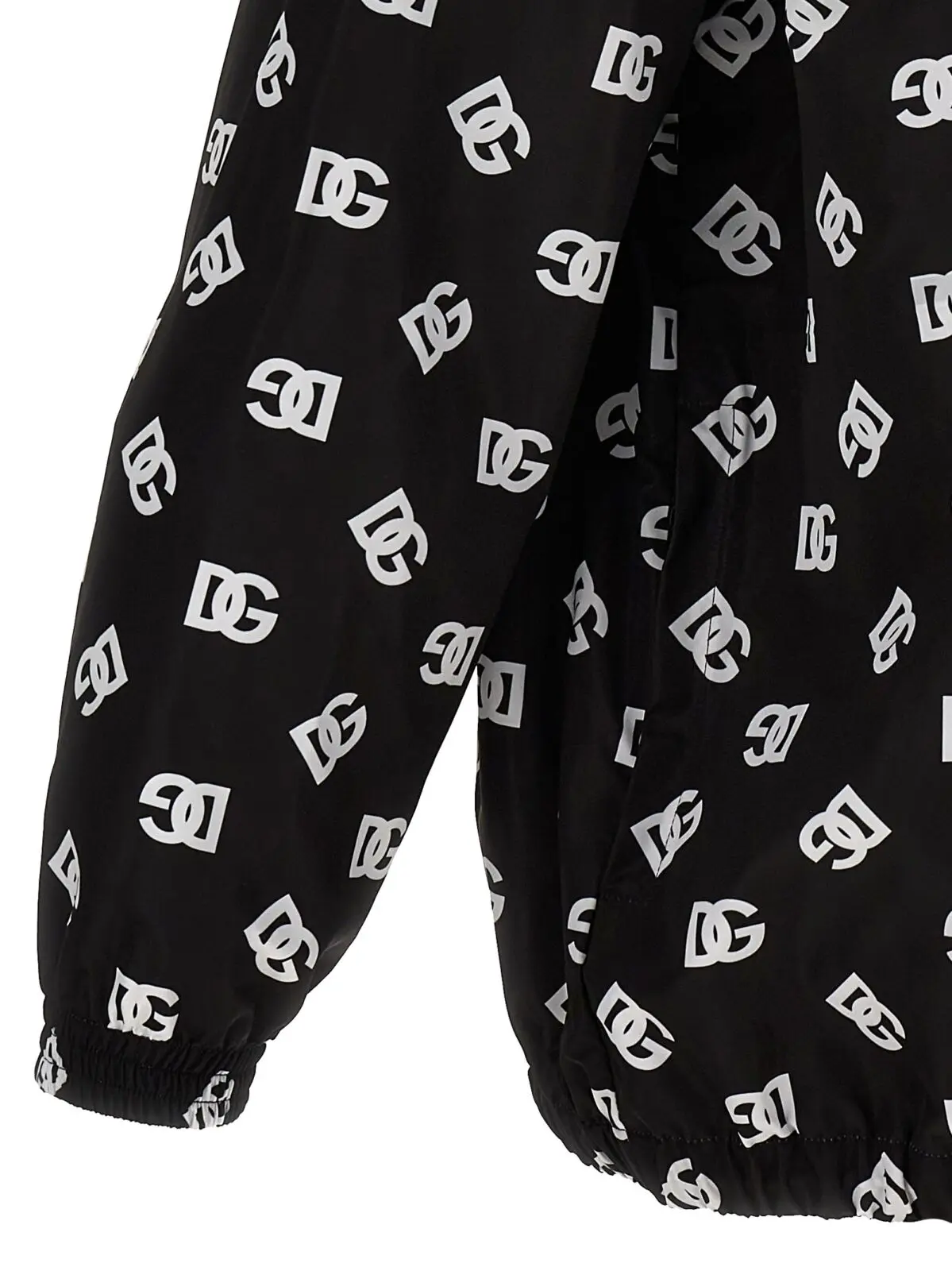 Куртка з капюшоном і логотипом Dolce & Gabbana 4 Logo print hooded jacket 100% polyester DOLCE & GABBANA White/Black