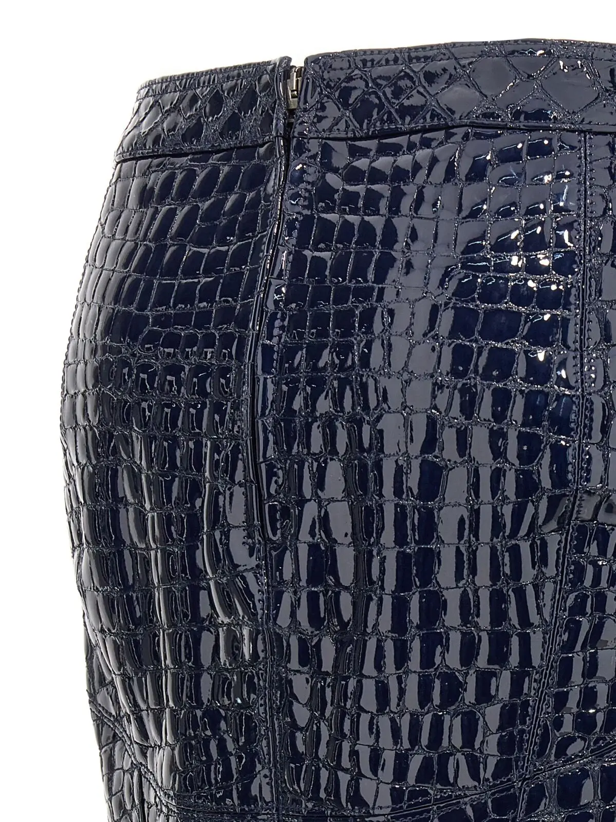 Спідниця з крокодилячим принтом Tom Ford 4 Croc print skirt 100% goat leather (Capra Hircus Hircus) TOM FORD Blue
