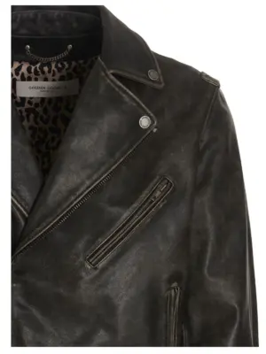 'Golden' nail 100% calfskin leather GOLDEN GOOSE Black