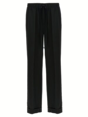 Contrast piping pants DOLCE & GABBANA Black