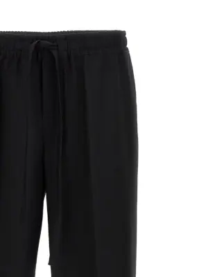 Contrast piping pants 100% virgin wool DOLCE & GABBANA Black