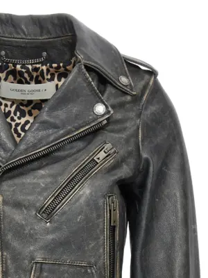 'Destiny Slim' jacket 100% cowhide GOLDEN GOOSE Black