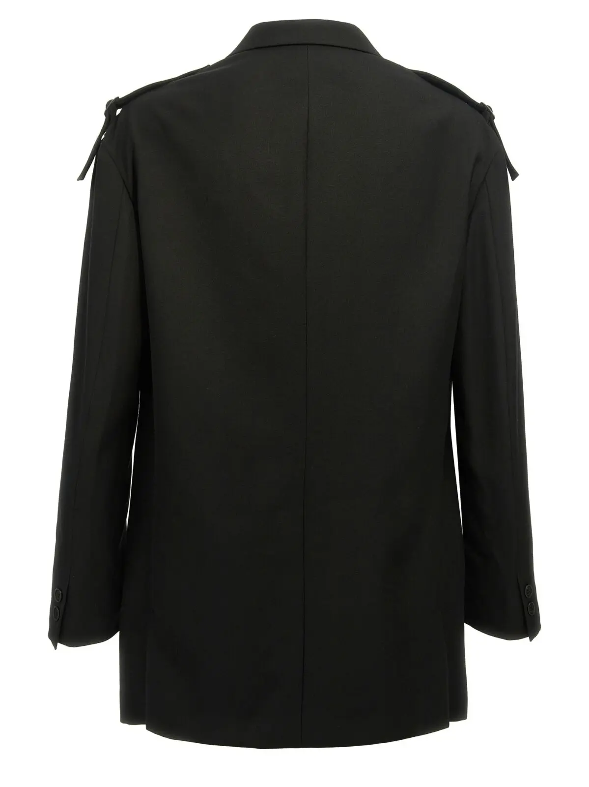 Однобортний блейзер з ремінцем Yohji Yamamoto Чорний 2 Single-breasted blazer with strap detail HOJ74534BLACK1 YOHJI YAMAMOTO Black