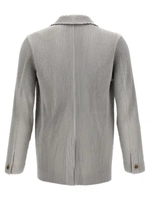 Single-breasted pleated blazer HP48JD40111 HOMME PLISSE' ISSEY MIYAKE Gray