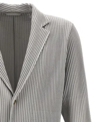 Single-breasted pleated blazer Man HOMME PLISSE' ISSEY MIYAKE Gray