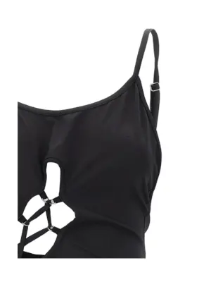 'Lace-up' dress Woman HERON PRESTON Black