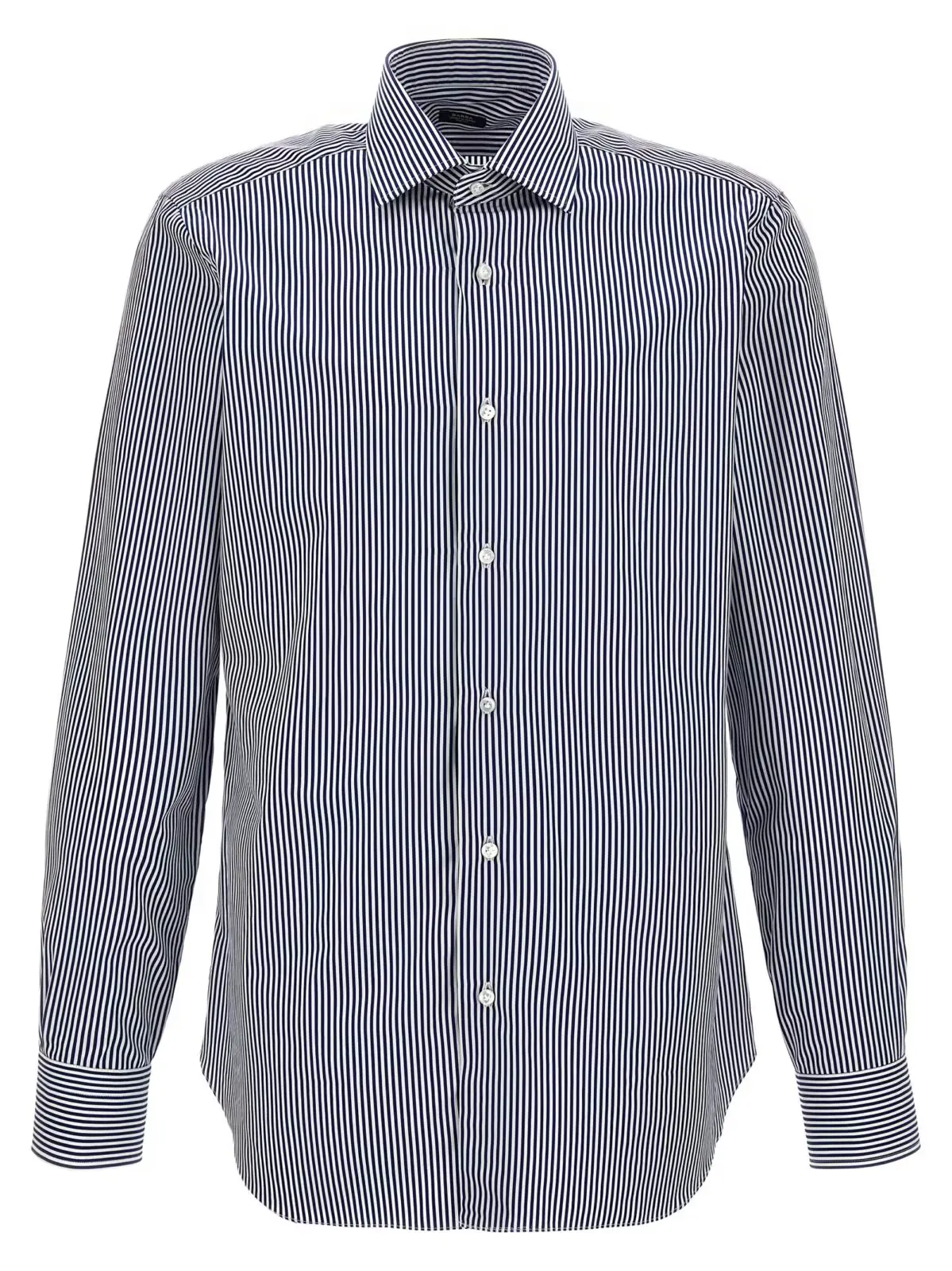 Сорочка Barba в смужку Синя 1 Striped shirt BARBA Blue