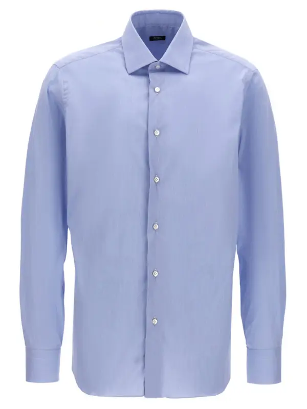 Poplin shirt BARBA Light Blue