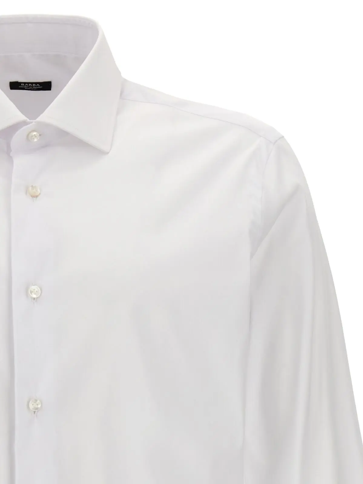 Сорочка з поплін Barba Біла 3 Poplin shirt Man BARBA White