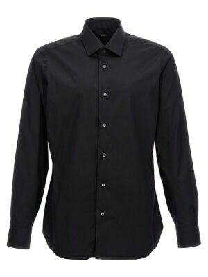 Poplin shirt BARBA Black