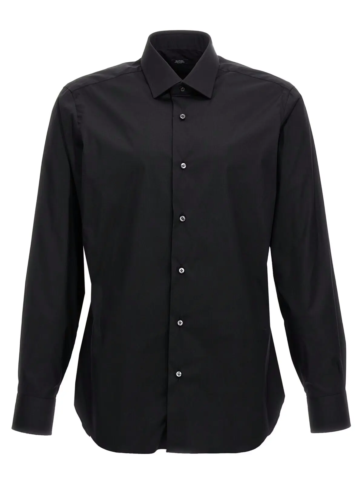 Сорочка Barba Poplin Чорна 1 Poplin shirt BARBA Black