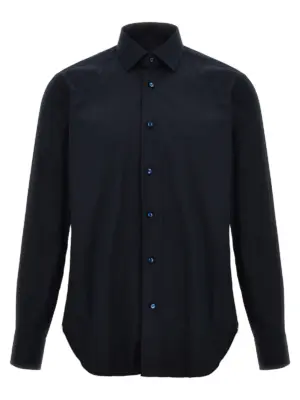 Poplin shirt BARBA Blue