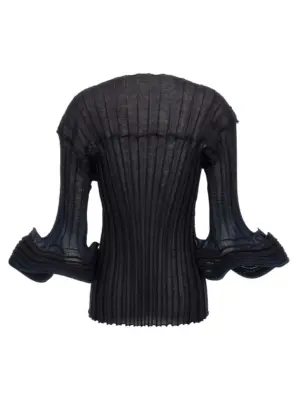 'Asagao' top IM48KN28517 ISSEY MIYAKE Blue