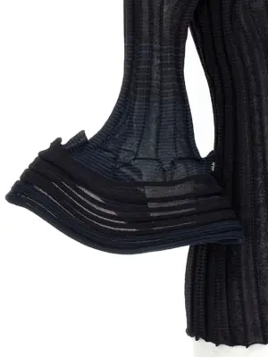 'Asagao' top 54% polyester 33% ta 13% ra ISSEY MIYAKE Blue