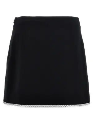 Heart button skirt J012155170555 MOSCHINO White/Black