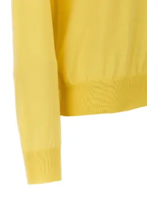 Round-neck sweater 100% cotton JIL SANDER Yellow