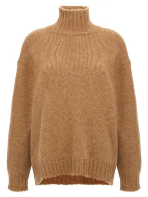 High neck sweater JIL SANDER Beige