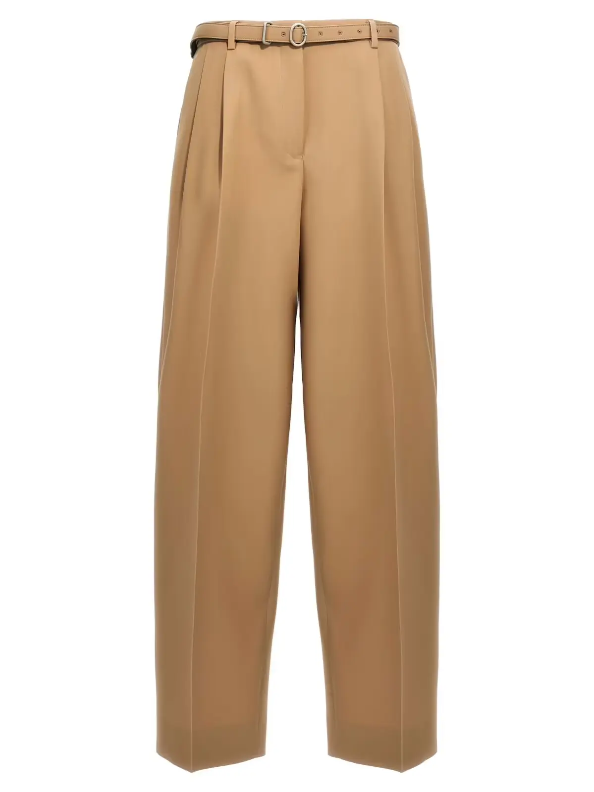 Штани з габардину Jil Sander Бежеві 1 Gabardine belt pants JIL SANDER Beige
