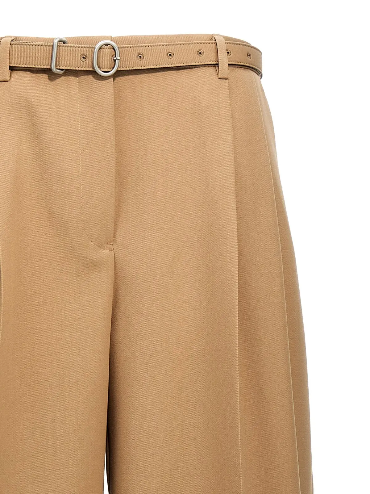 Штани з габардину Jil Sander Бежеві 3 Gabardine belt pants Woman JIL SANDER Beige