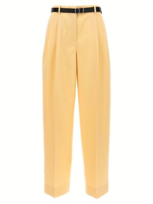 Wool pants pences JIL SANDER Yellow