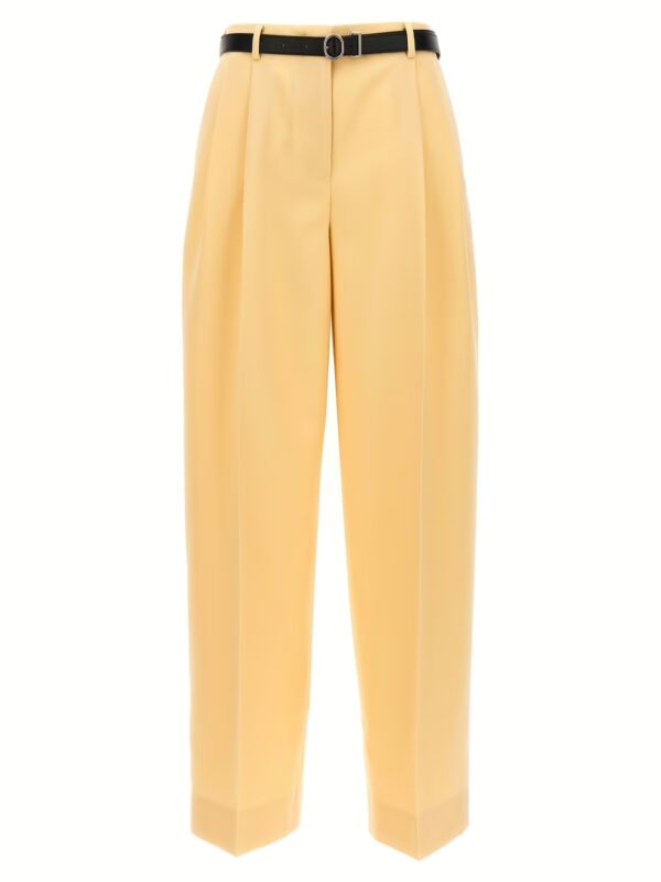 Wool pants pences JIL SANDER Yellow