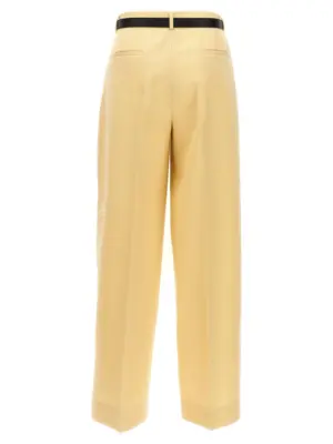 Wool pants pences J02KA0152J40021740 JIL SANDER Yellow