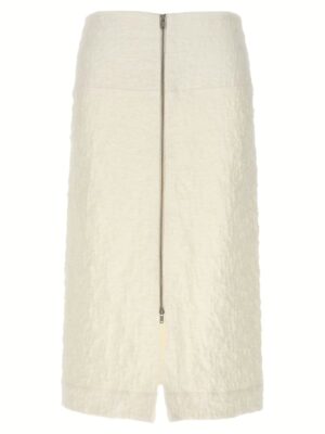 Embossed cotton skirt JIL SANDER White