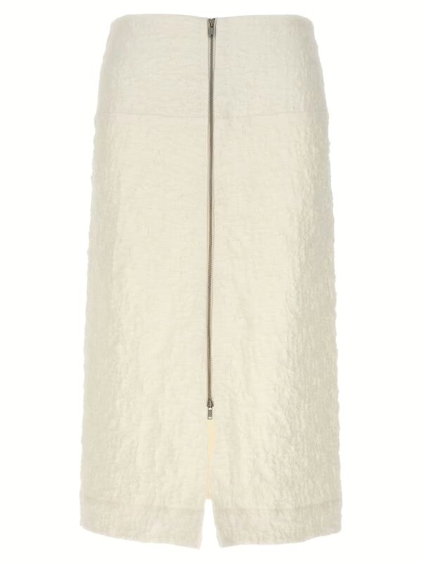 Embossed cotton skirt JIL SANDER White