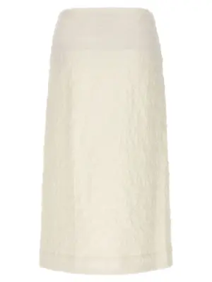 Embossed cotton skirt J02MA0174J20138102 JIL SANDER White