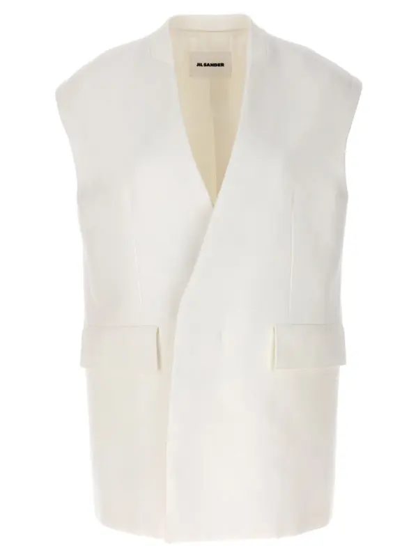 Oversize tailored vest JIL SANDER White