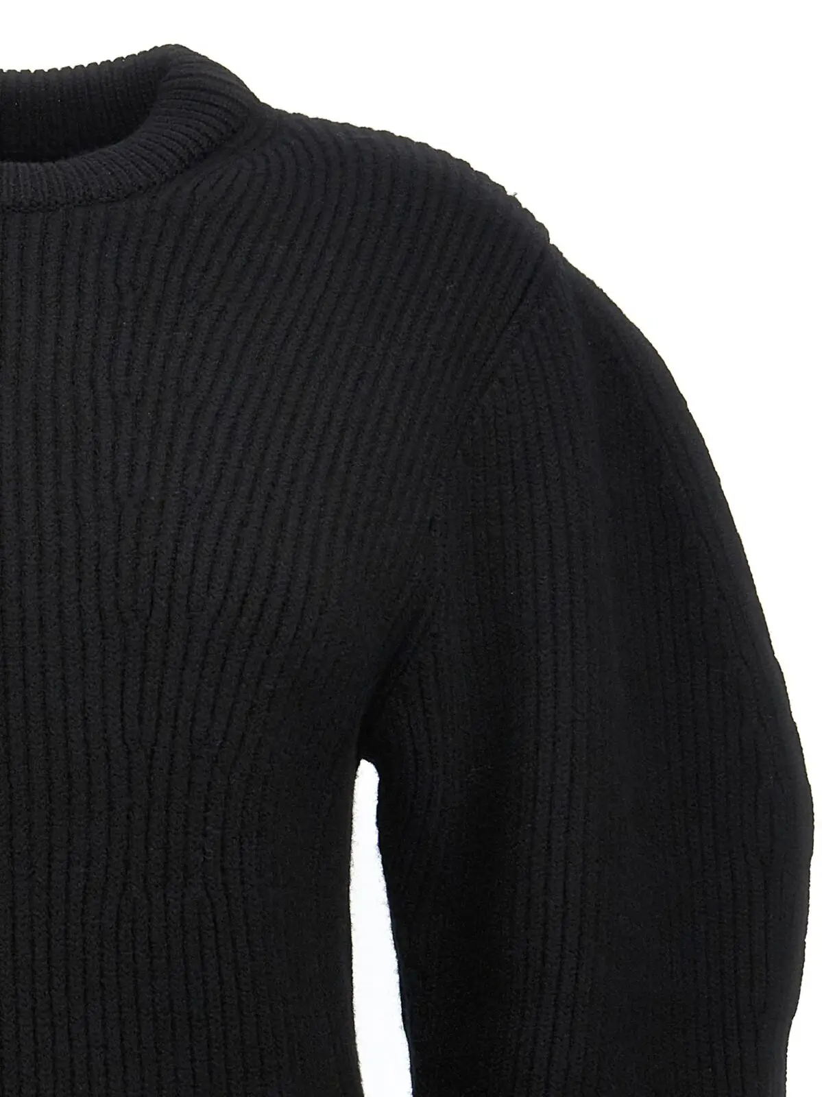 Рифлений светр Jil Sander Чорний 3 Ribbed sweater Woman JIL SANDER Black