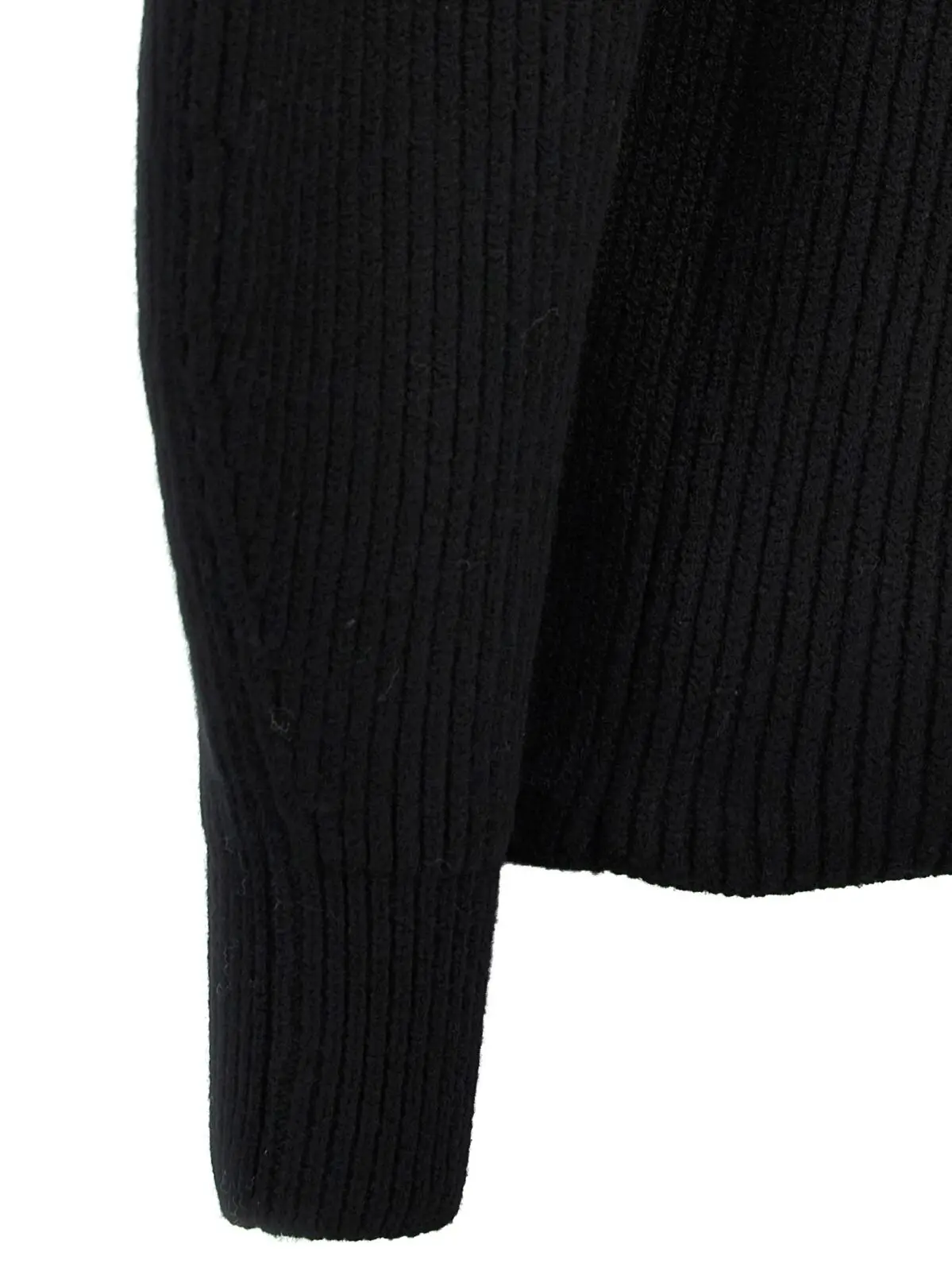Рифлений светр Jil Sander Чорний 4 Ribbed sweater 100% wool JIL SANDER Black