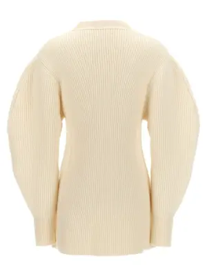 Ribbed cardigan J03HP0010J14747105 JIL SANDER White