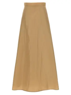Long flared skirt JIL SANDER Beige