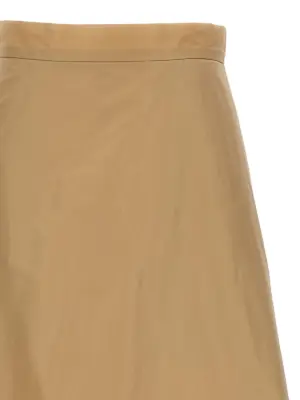 Long flared skirt Woman JIL SANDER Beige