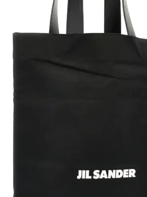 'Flat Shopper' large shopping bag Woman JIL SANDER Black