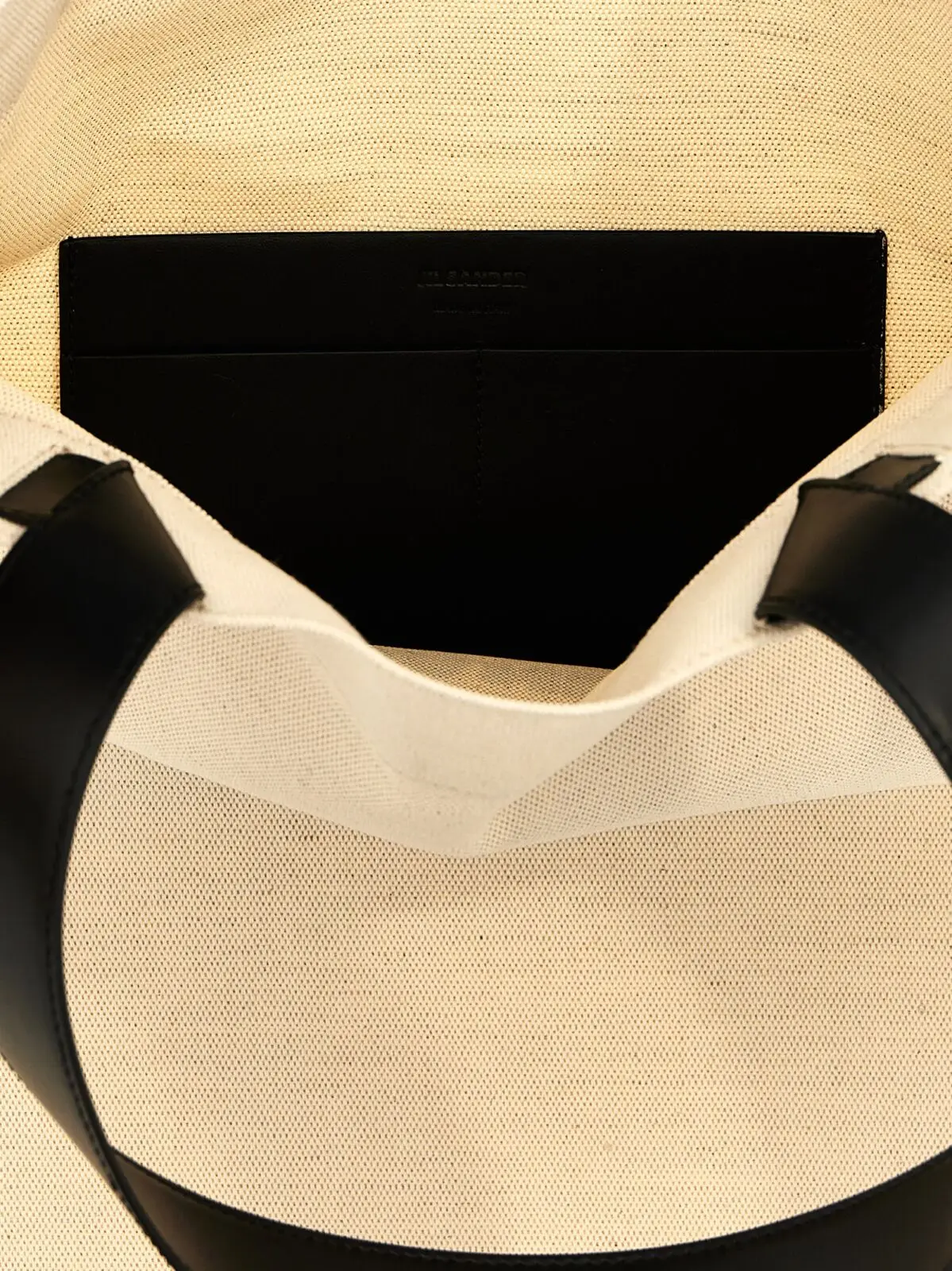 Сумка Jil Sander Flat Shopper Medium Shopping Чорно-біла 4 'Flat Shopper' Medium Shopping JIL SANDER White/Black