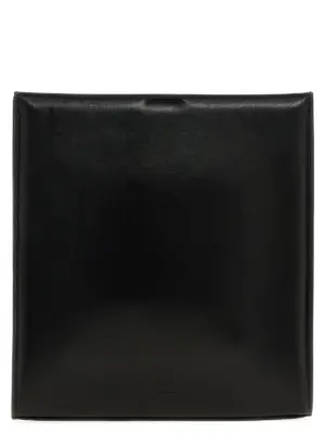 Leather shoulder strap JIL SANDER Black