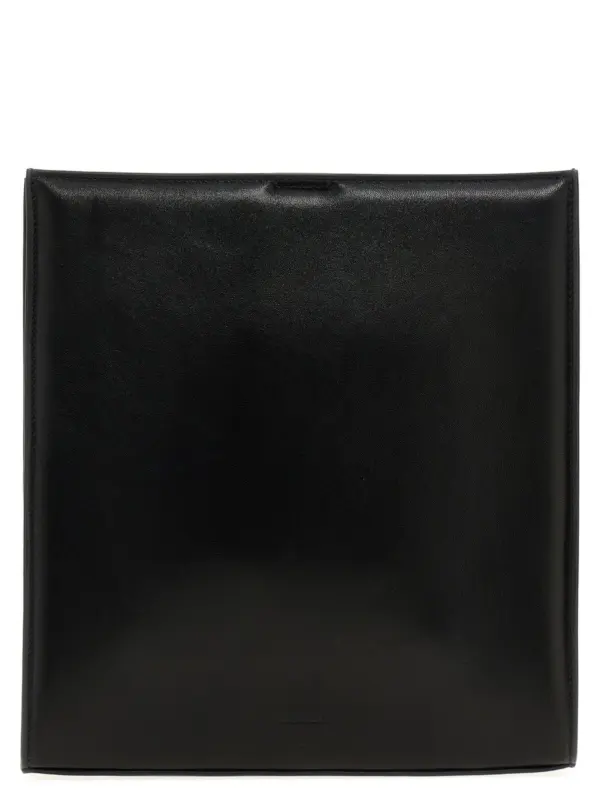Leather shoulder strap JIL SANDER Black