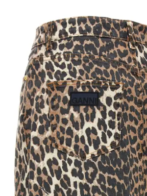 Animal print long skirt 99% organic cotton