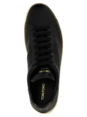 Logo leather sneakers 95% leather 2% brass 3% cotton TOM FORD White/Black