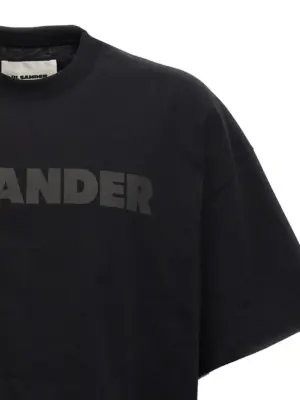 Logo print T-shirt Man JIL SANDER Black
