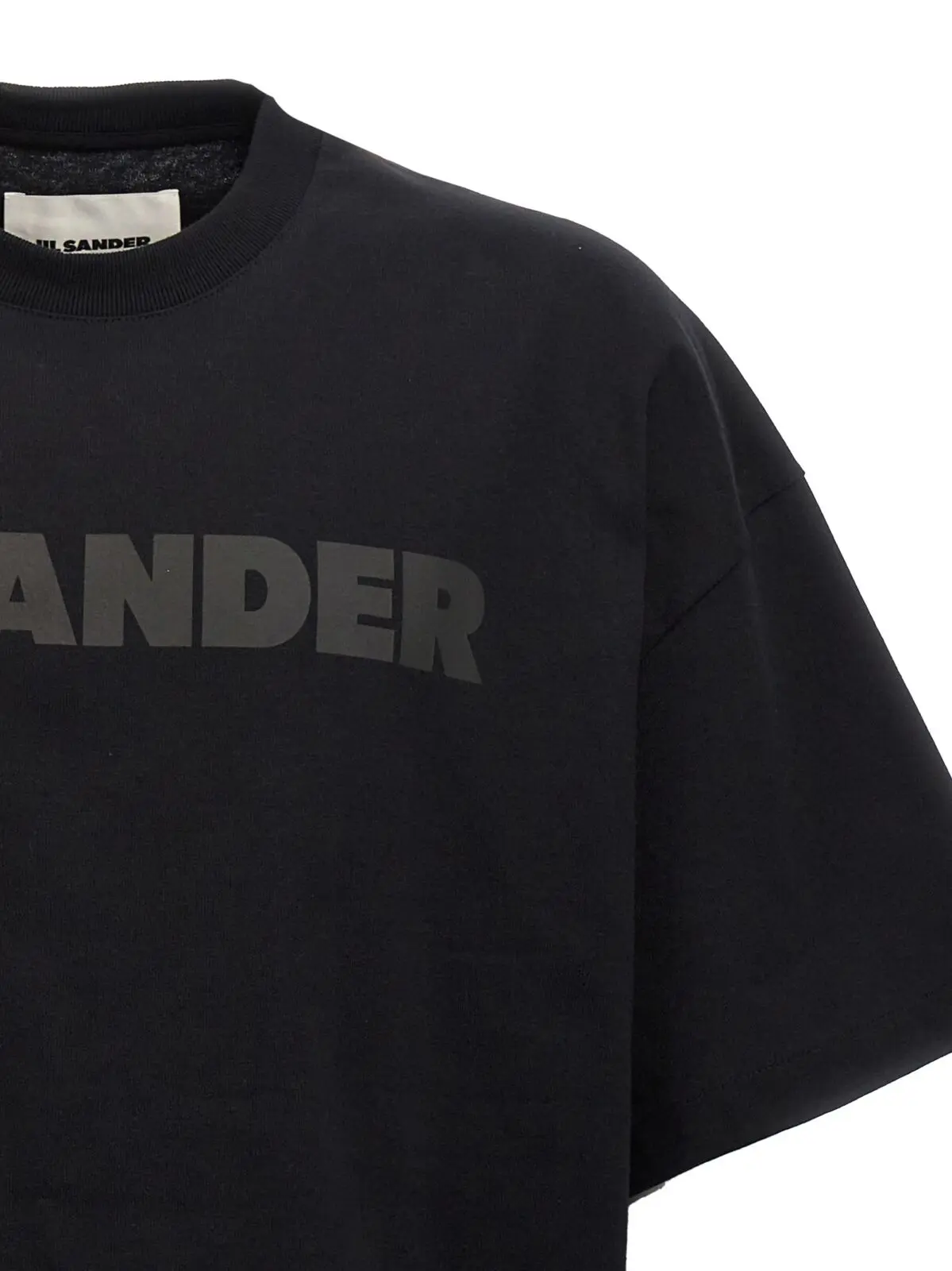Футболка Jil Sander Чорна 3 Logo print T-shirt Man JIL SANDER Black