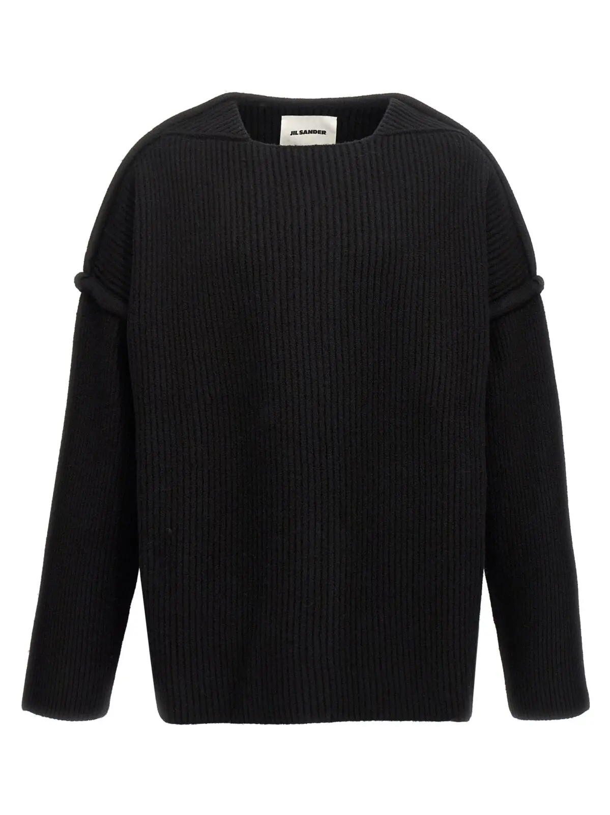 Светр із геометричним вирізом Jil Sander Чорний 1 Geometric neckline sweater JIL SANDER Black