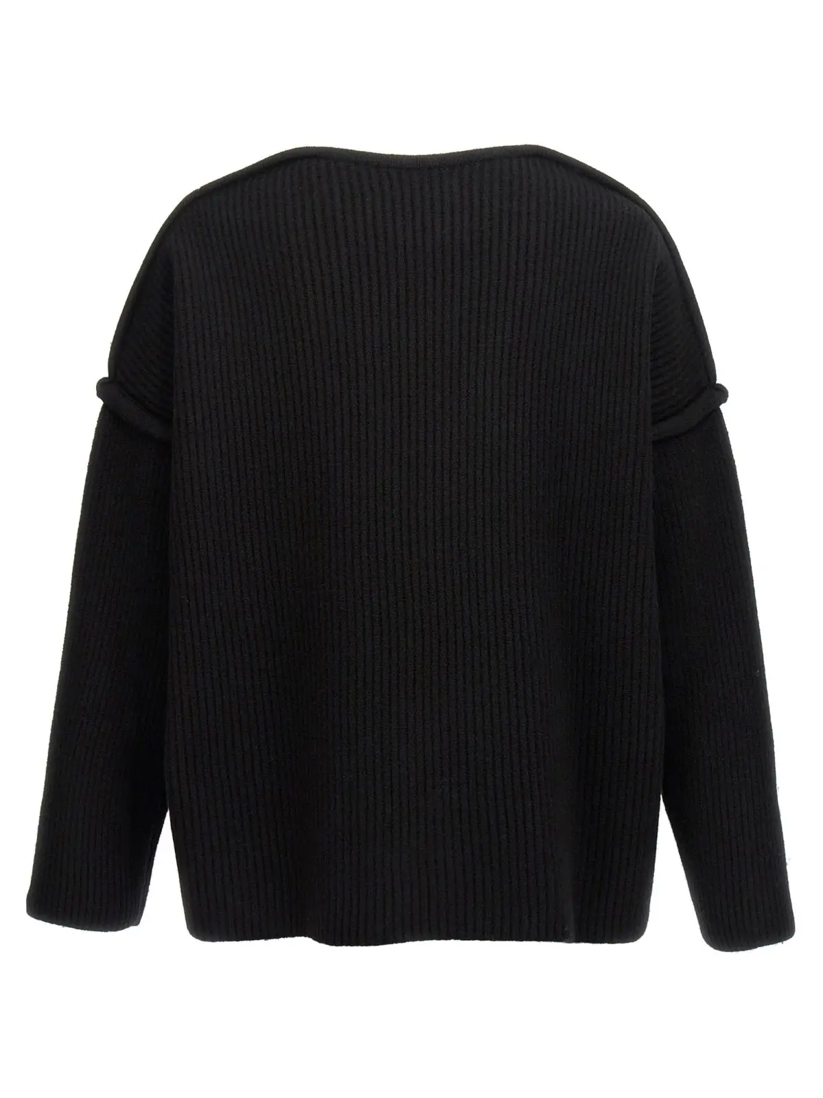 Светр із геометричним вирізом Jil Sander Чорний 2 Geometric neckline sweater J21GP0153J14747001 JIL SANDER Black